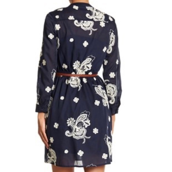 ECI Embroidered Voile Shirt Dress - Picture 2 of 6